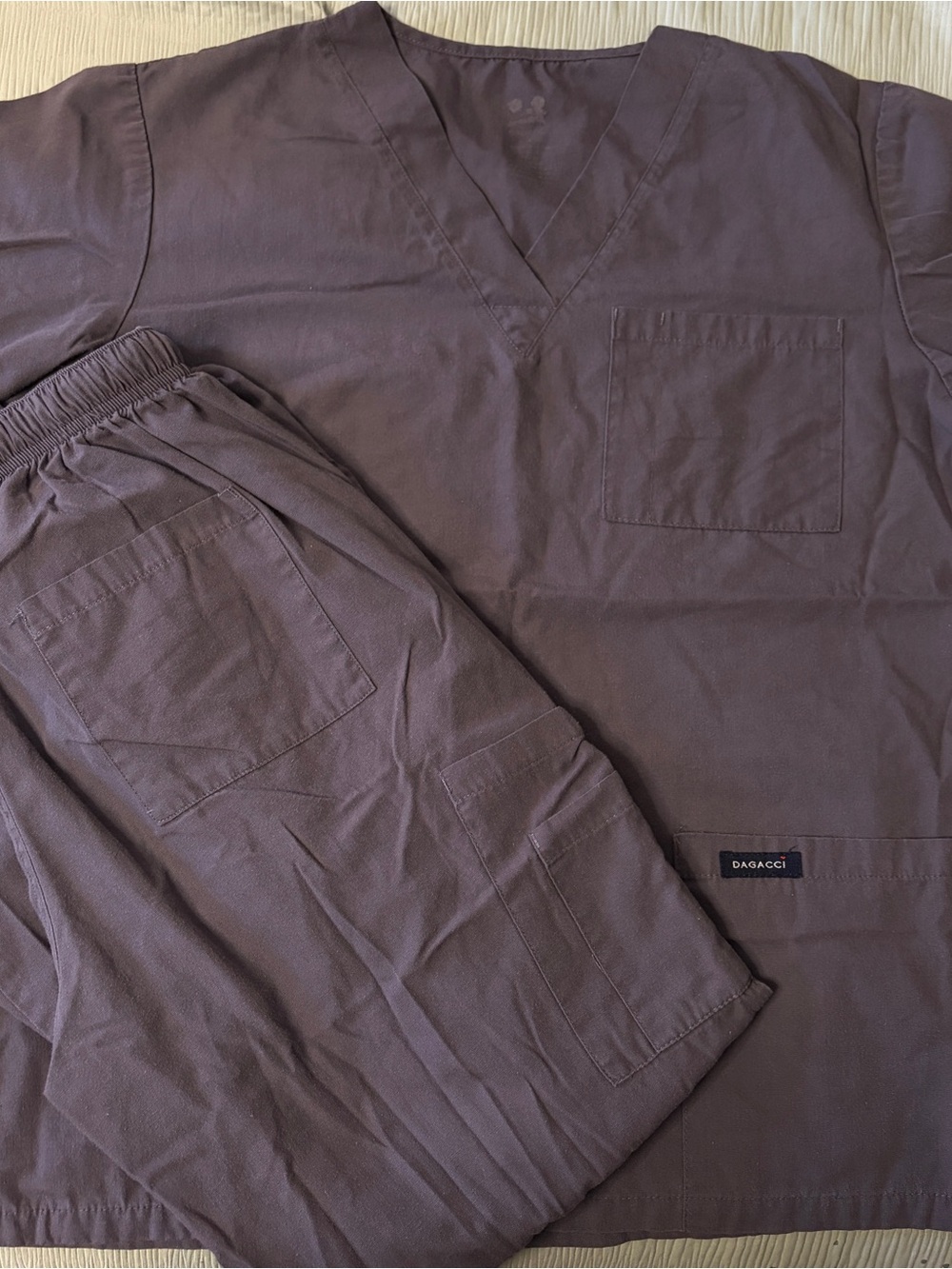 Gray Scrub Pants and Top Set